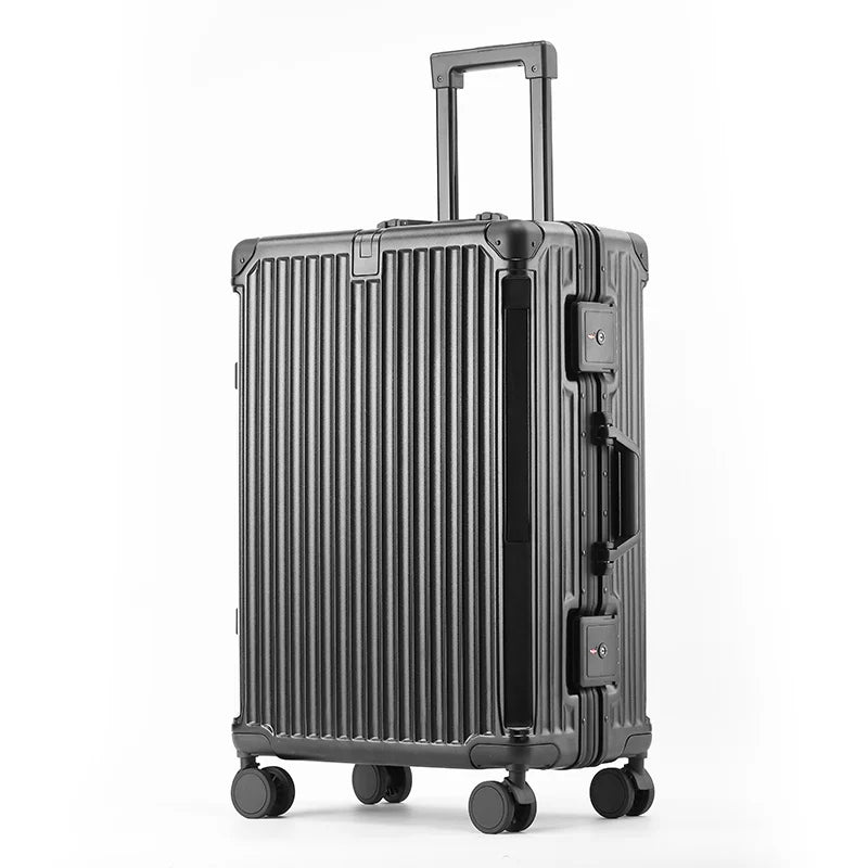 Unisex Hardside Suitcase with Aluminum Frame – Safe & Stylish Travel