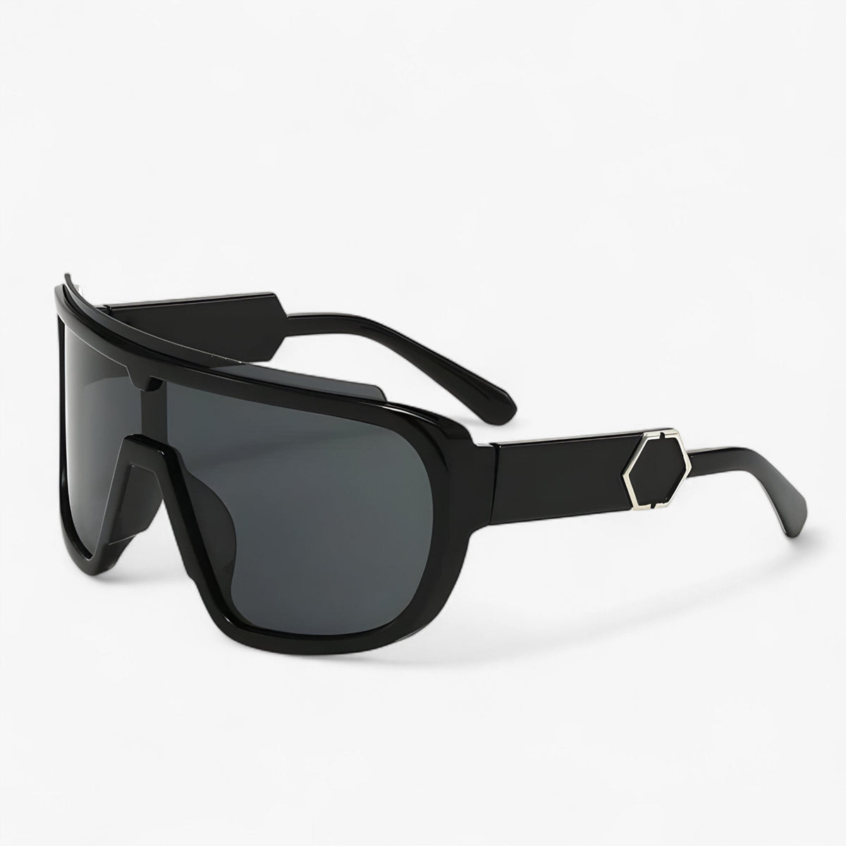 Unisex Oversized Wraparound Sunglasses with UV400 Protection