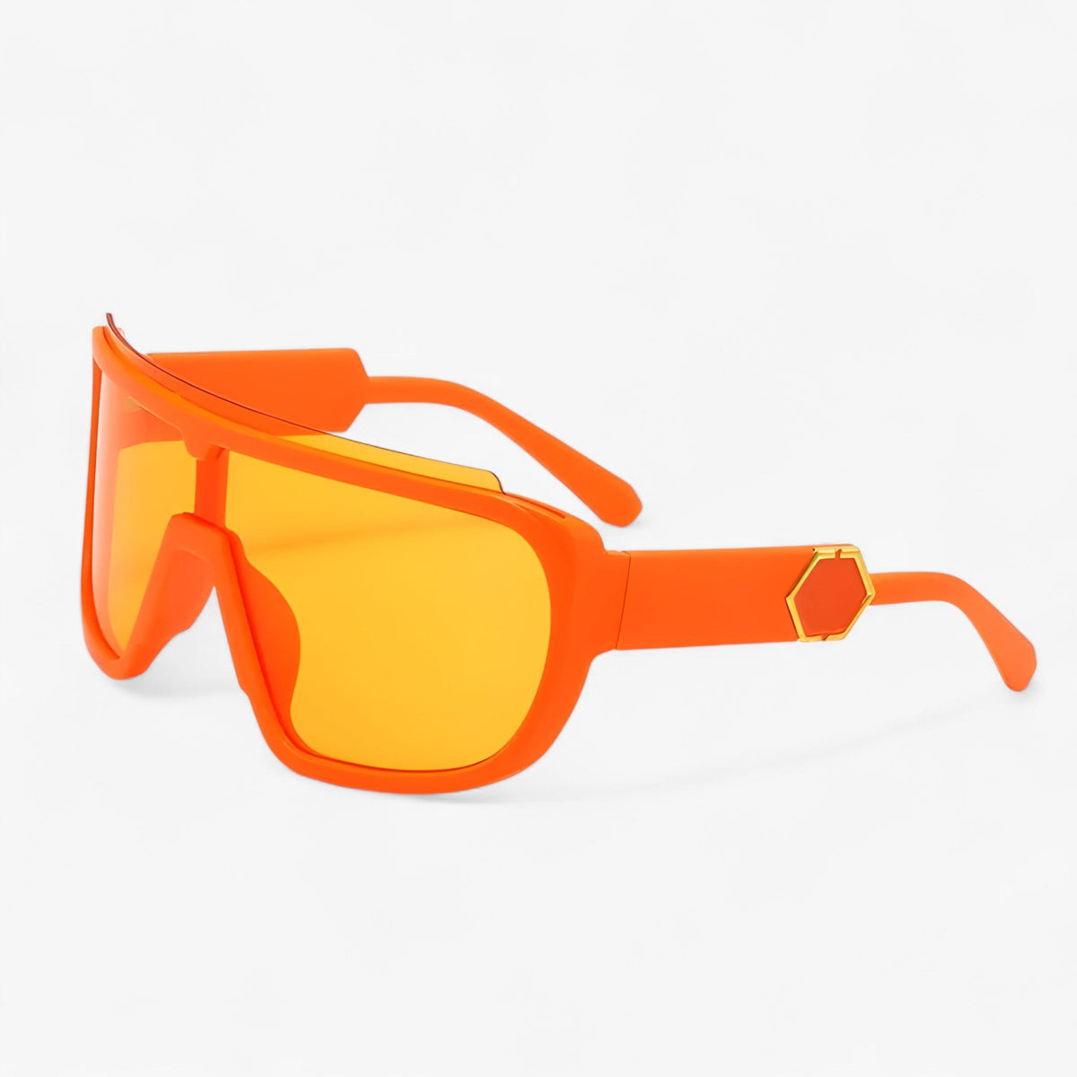 Unisex Oversized Wraparound Sunglasses with UV400 Protection