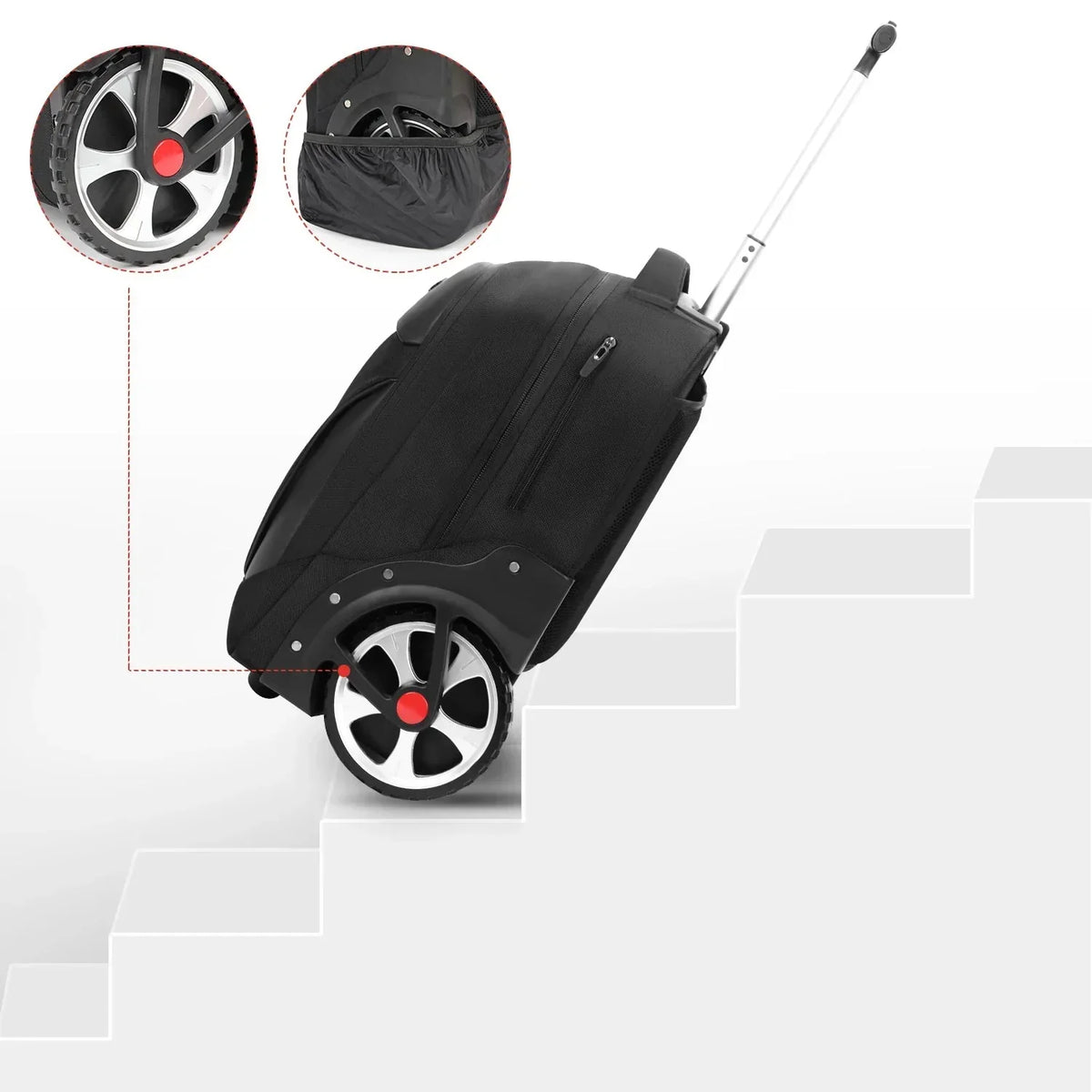 Unisex Rolling Laptop Backpack - Travel & Business Trolley