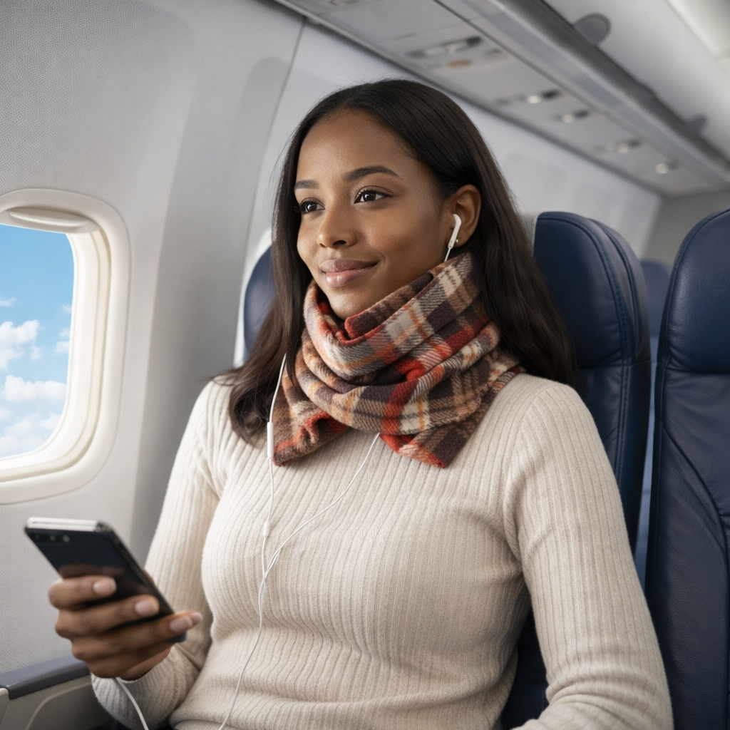 Unisex Travel Pillow for Upright Neck Support