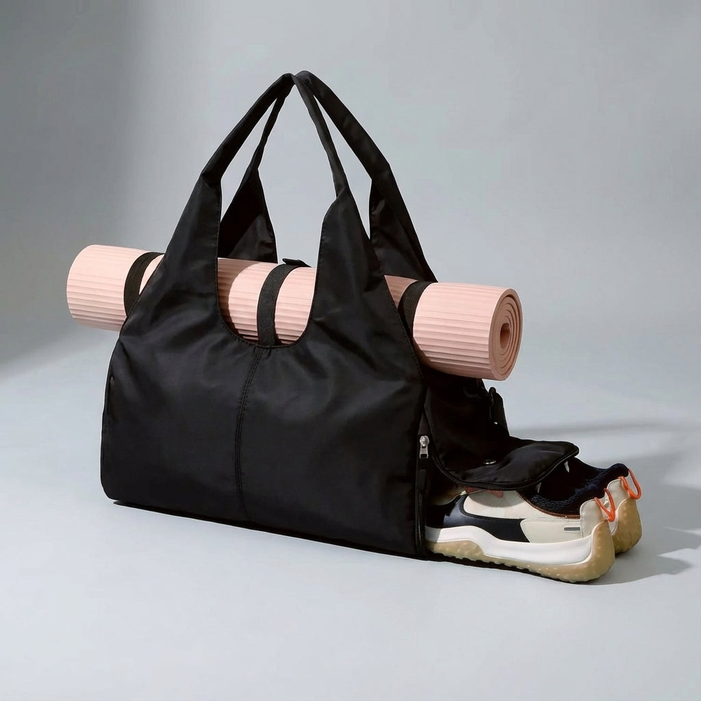 Unisex Water-Resistant Gym Bag with Shoe Compartment