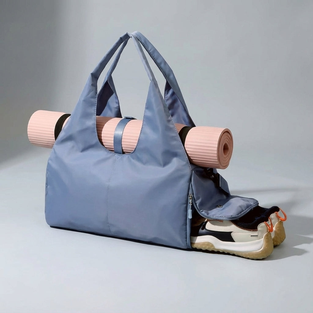 Unisex Water-Resistant Gym Bag with Shoe Compartment