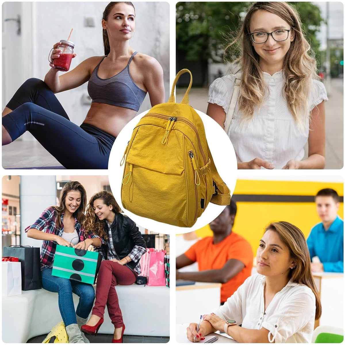Unisex Waterproof Casual Multi-Pocket Backpack