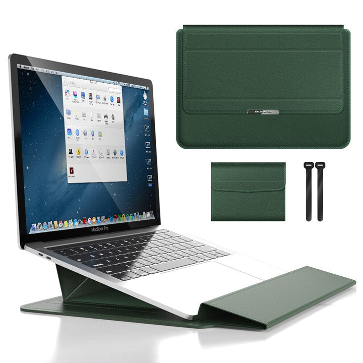 Unisex Waterproof Laptop Sleeve with Stand & Wrist Rest for Travel