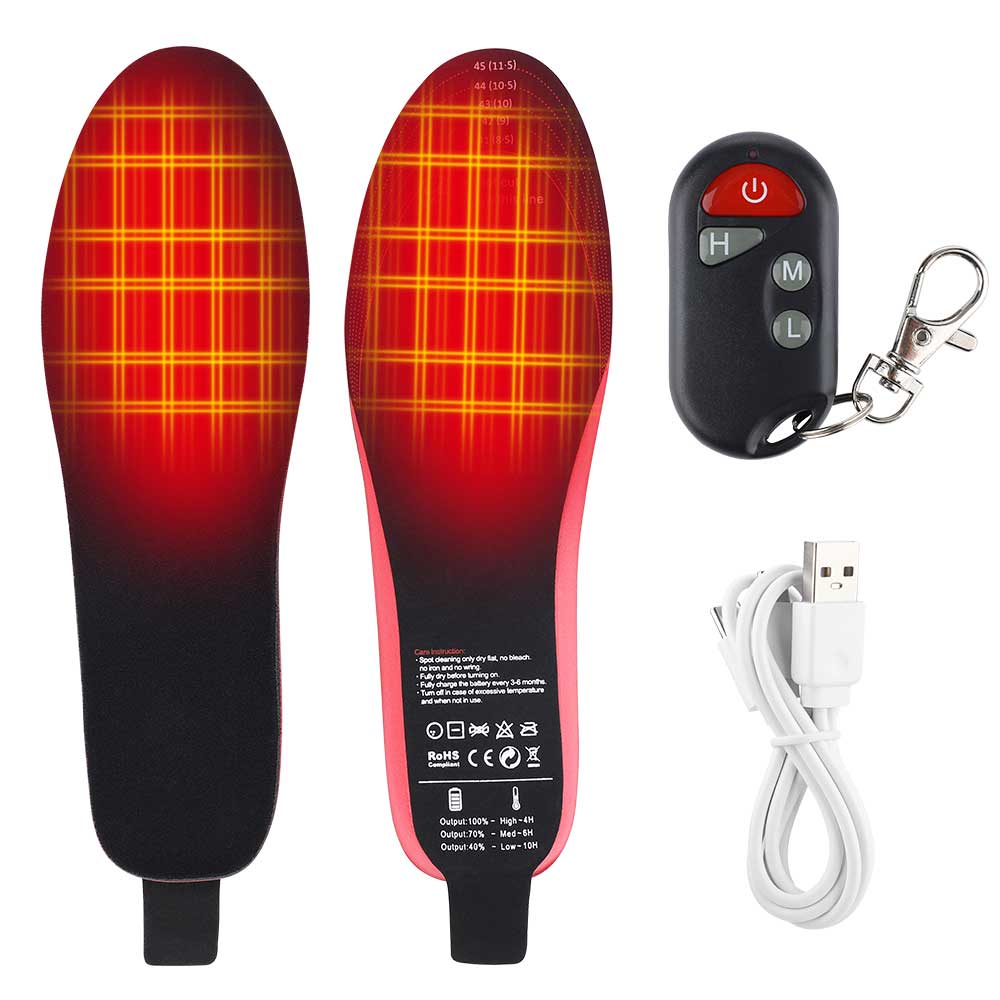 Universal Rechargeable Heated Insoles - Heats in 30 Seconds