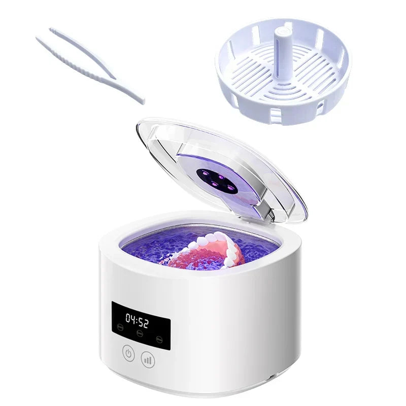 USB Rechargeable 50kHz Ultrasonic Cleaner for Braces, Retainers, Dentures & Jewellery