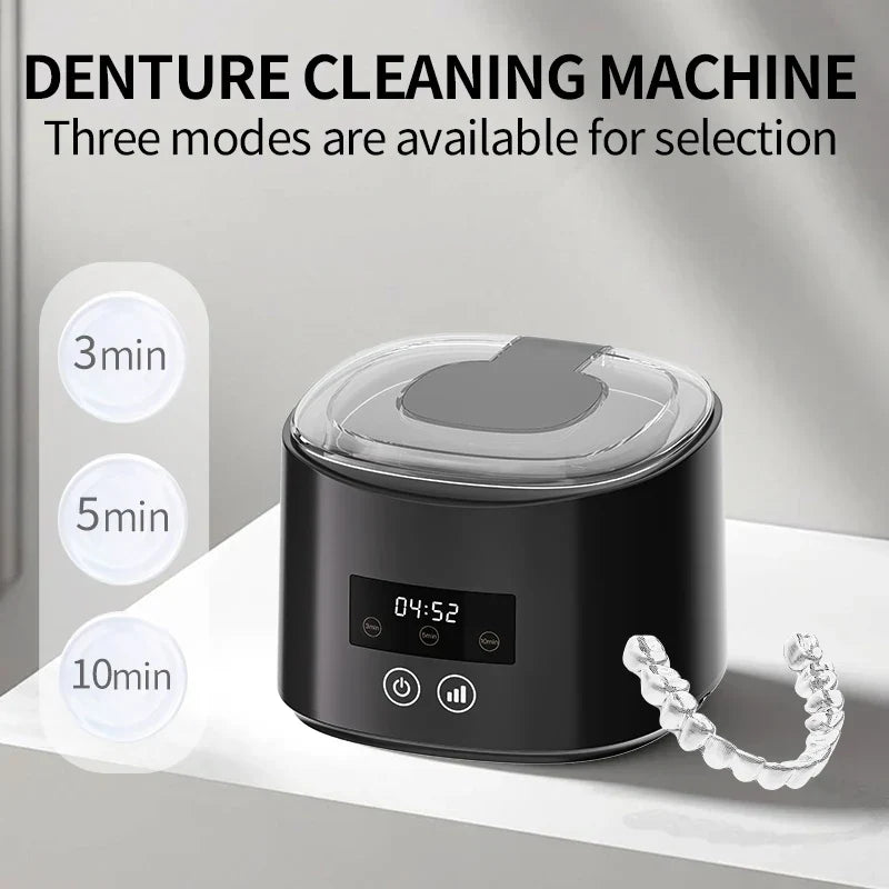 USB Rechargeable 50kHz Ultrasonic Cleaner for Braces, Retainers, Dentures & Jewellery