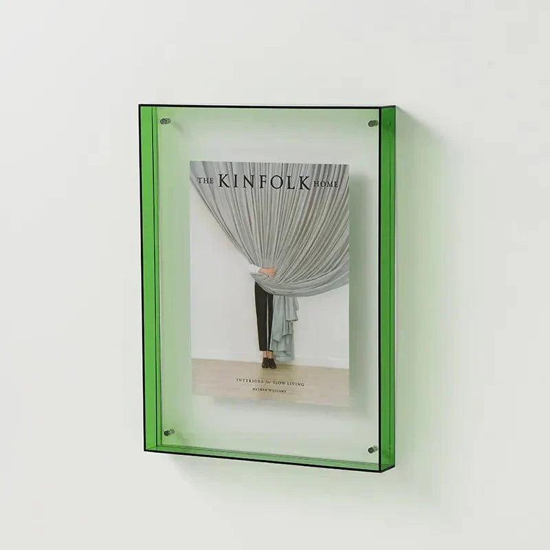 Vibrant Acrylic Display Frame – Contemporary Colorful Photo Holder
