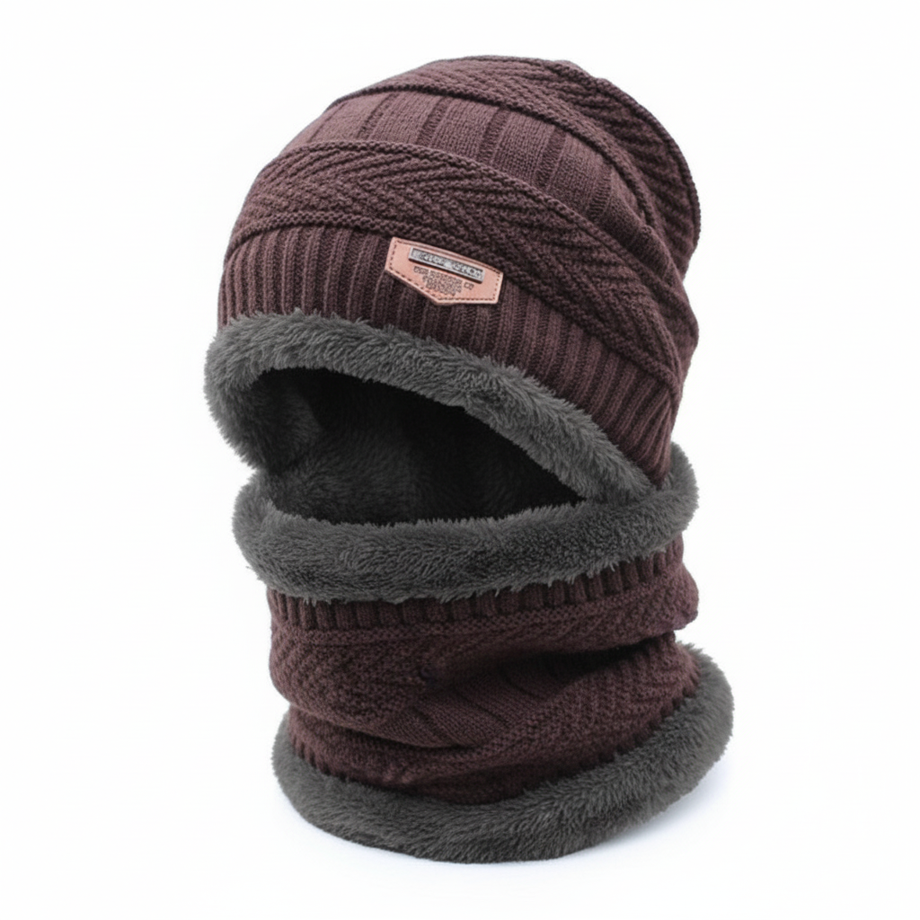 Warm Winter Beanie with Face Protection