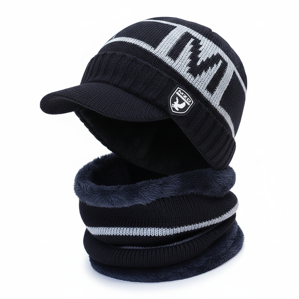 Warm Winter Beanie with Face Protection
