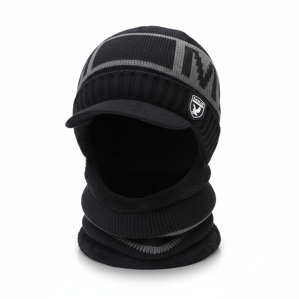 Warm Winter Beanie with Face Protection