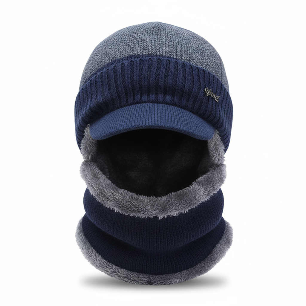 Warm Winter Beanie with Face Protection