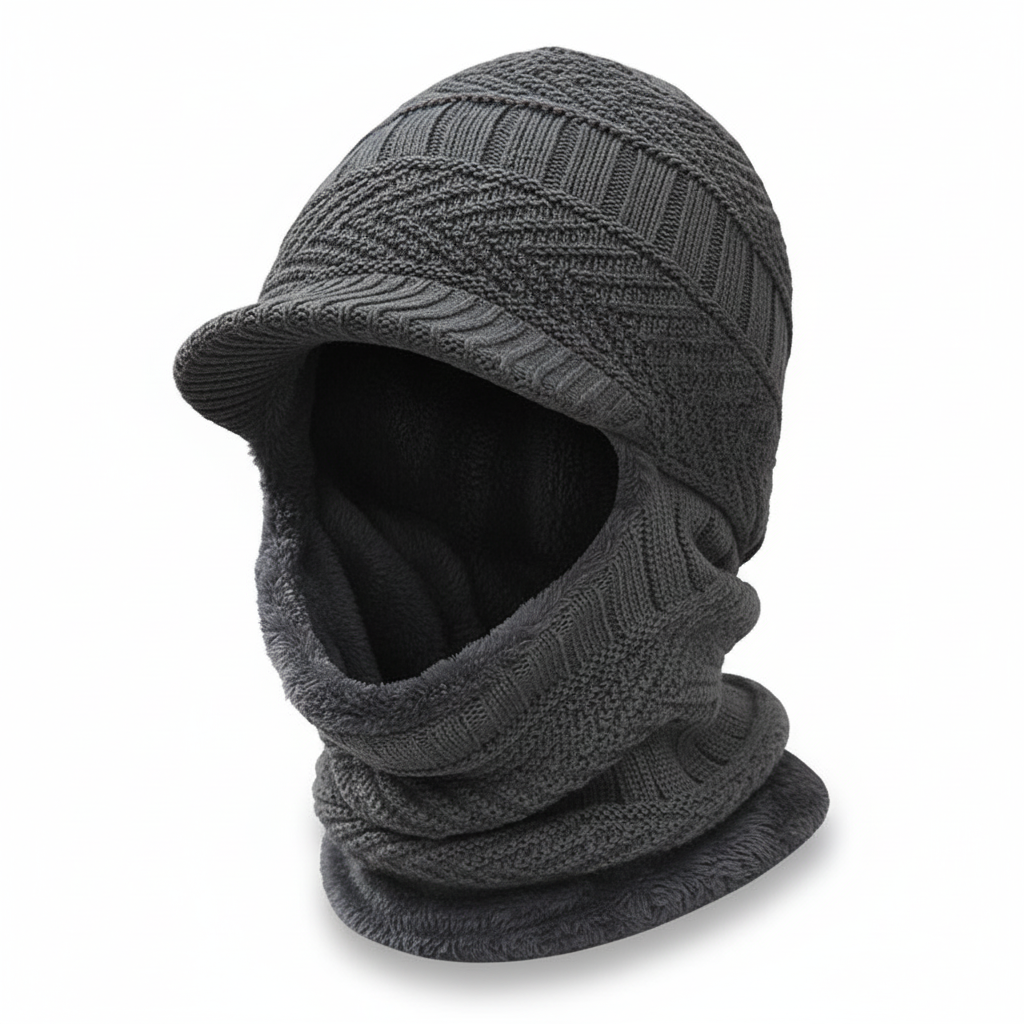 Warm Winter Beanie with Face Protection