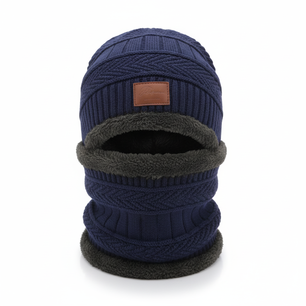 Warm Winter Beanie with Face Protection
