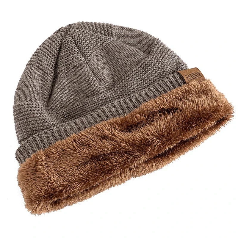 Warm Winter Beanie with Lining