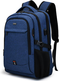 Water-Resistant Travel Laptop Backpack with USB Port & Organised Storage