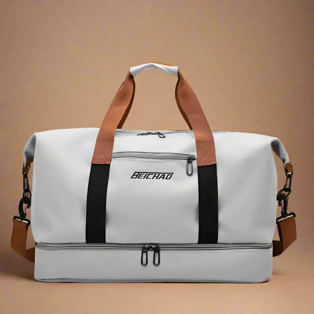Waterproof Duffel Bag with Shoe Compartment & Dry-Wet Separation
