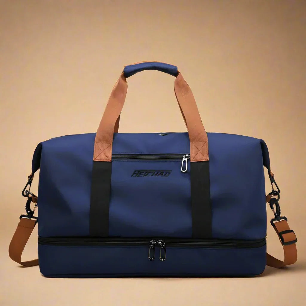 Waterproof Duffel Bag with Shoe Compartment & Dry-Wet Separation