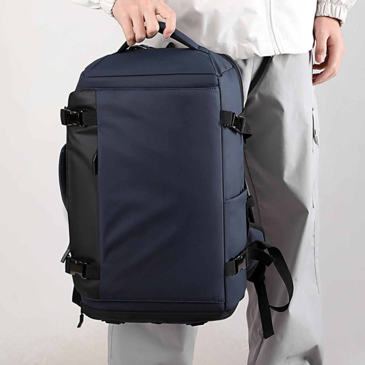 Waterproof Laptop Backpack with Side-Opening Design and USB-C Port