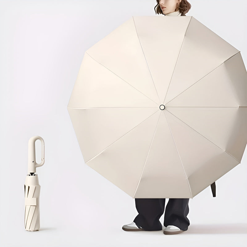 Weather Umbrella for Wind and Rain with Automatic Buckle Handle
