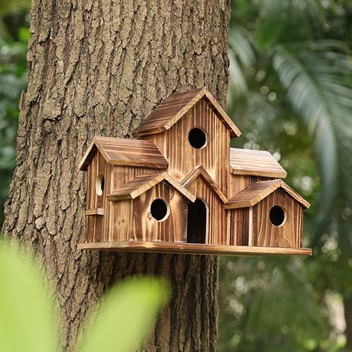Weatherproof Wooden Birdhouse for Wild Birds