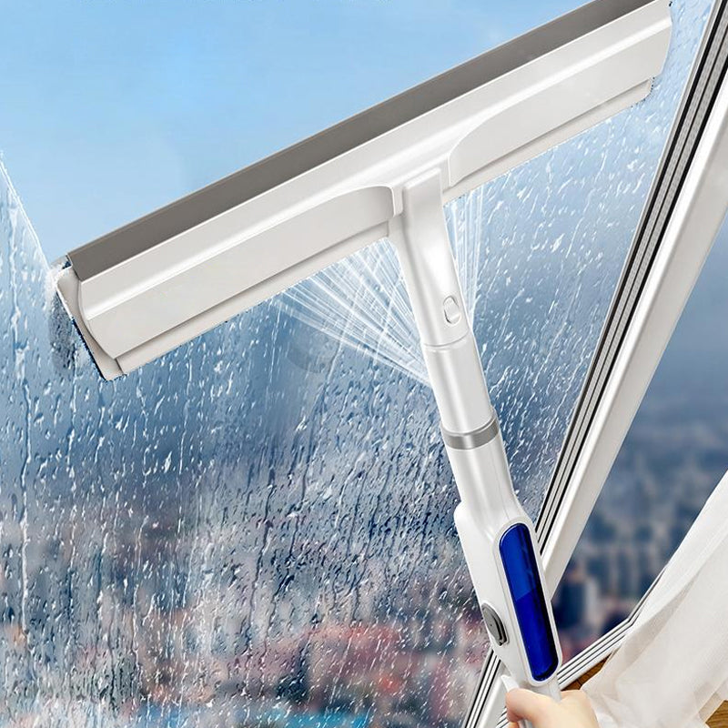 Window Cleaning Tool with Spray and Telescopic Pole