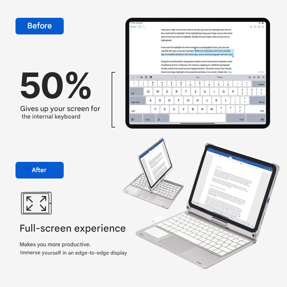 Wireless 360° Rotating Keyboard Case
