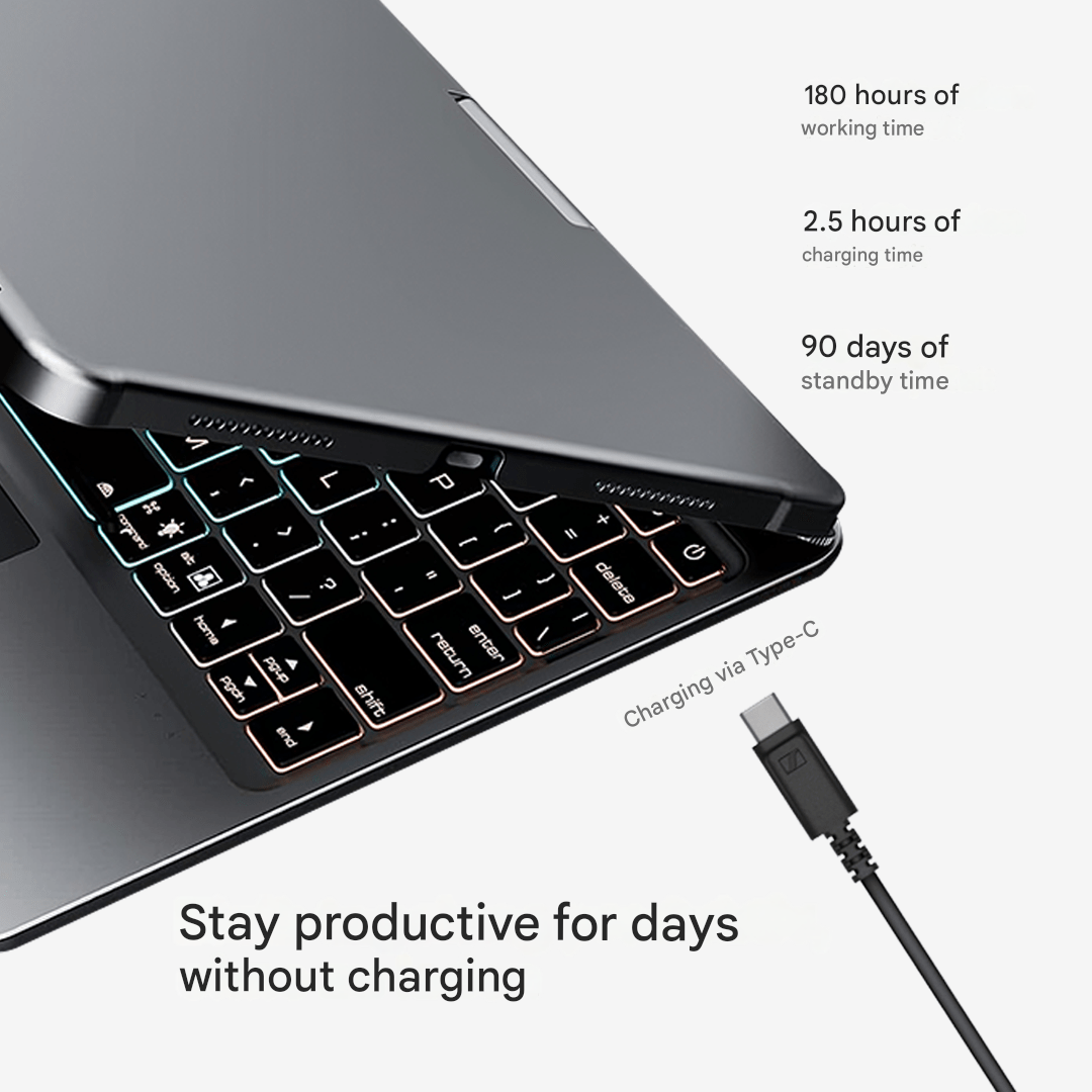 Wireless 360° Rotating Keyboard Case