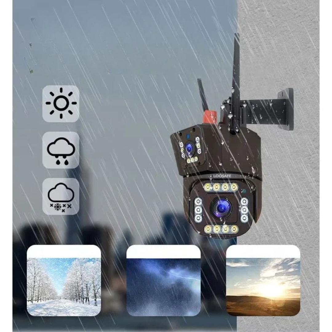 Wireless 4K Outdoor Camera with 360° Rotation and Smart Detection – Weatherproof and Solar Powered