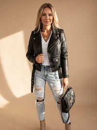Women's Asymmetric Zip Moto Jacket