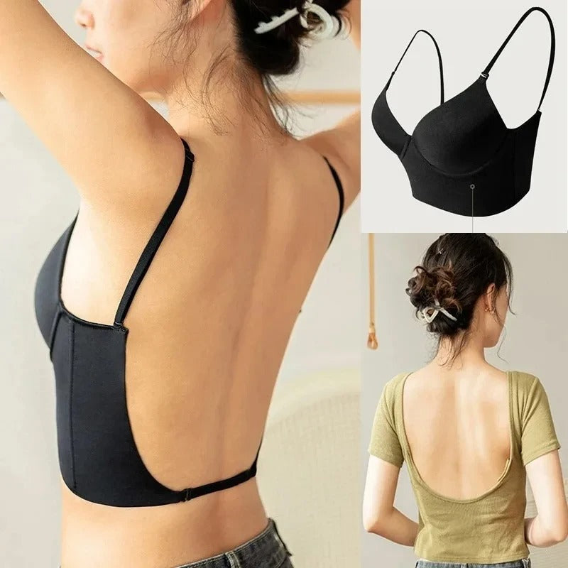 Women's Backless Push-Up Bra - Comfortable and Supportive