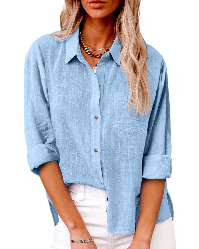 Women's Button-Down Long Sleeve Blouse
