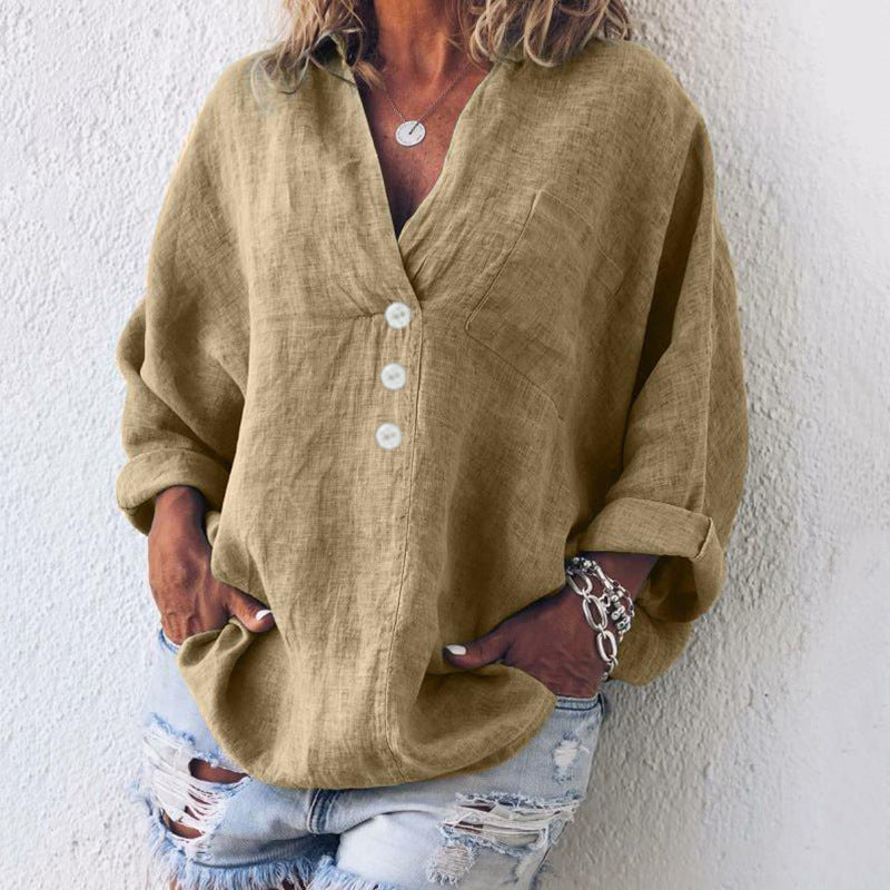 Women's Button-Down Long Sleeve Blouse