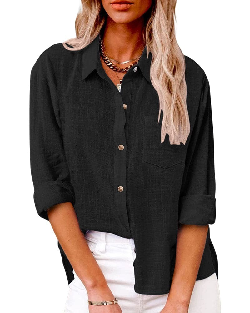 Women's Button-Down Long Sleeve Blouse