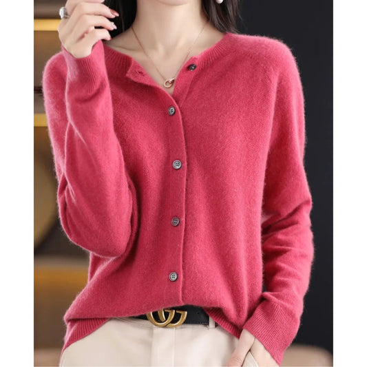 Women's Button-Front V-Neck Cardigan Sweater