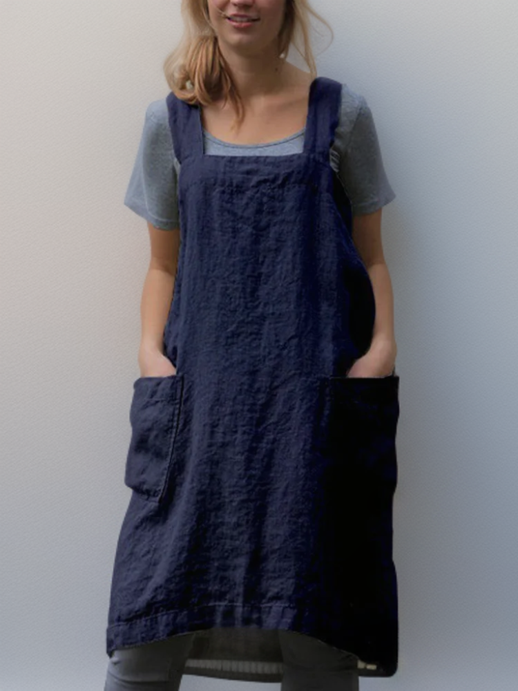 Women's Cross-Back Pinafore Apron – Heathered