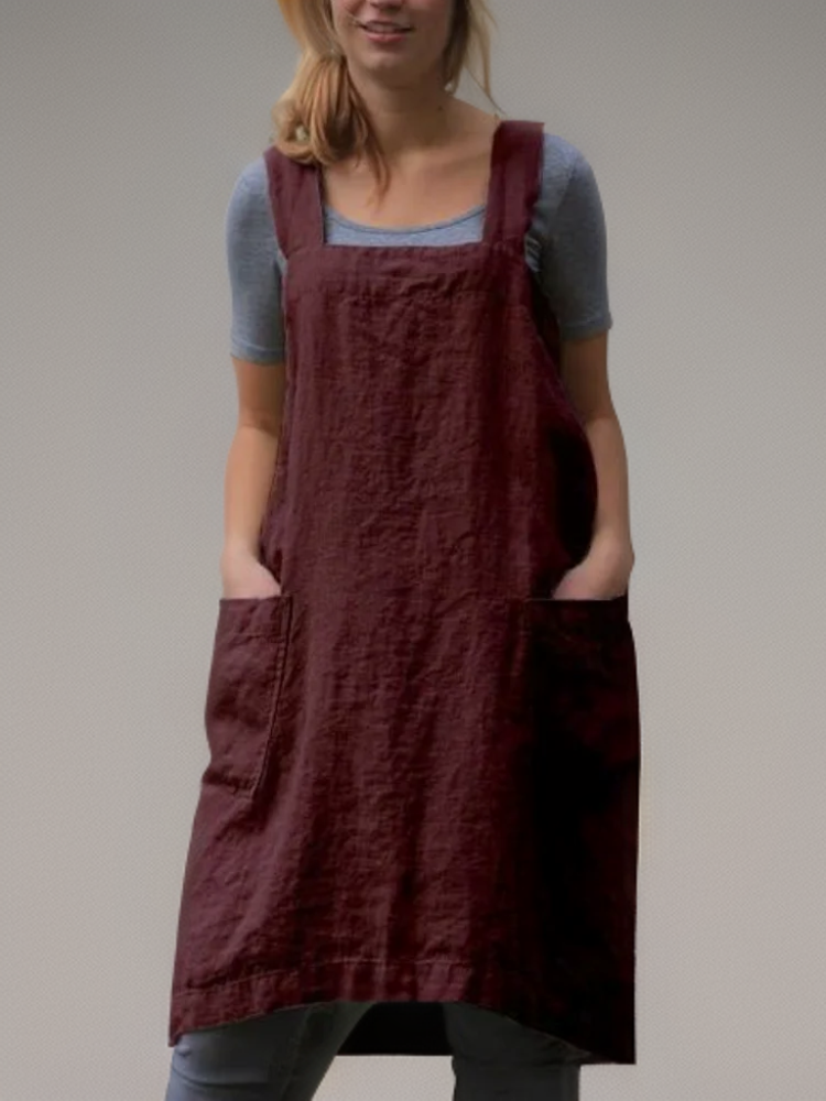 Women's Cross-Back Pinafore Apron – Heathered