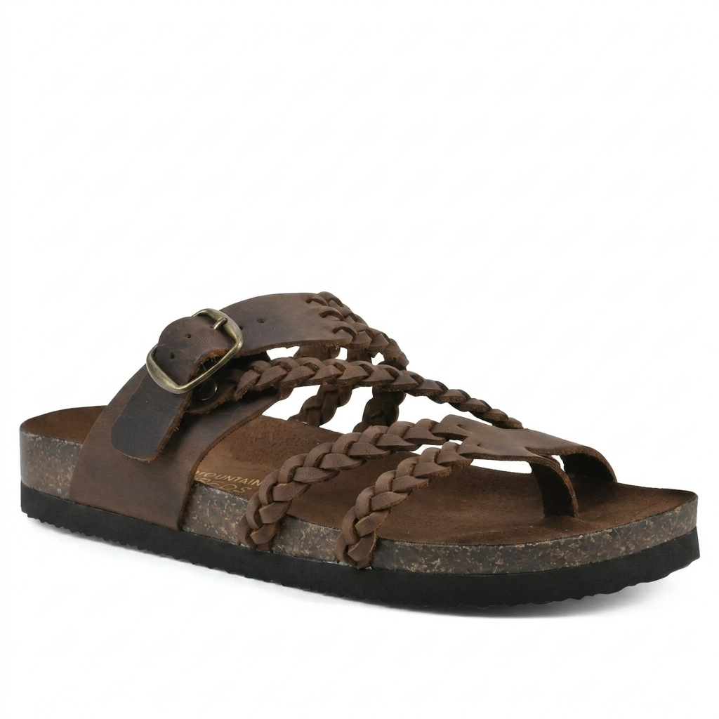 Women's Elegant European-Style Flat Sandals with Braided Straps