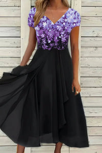 Women's Elegant Floral Maxi Dress for Party & Evening