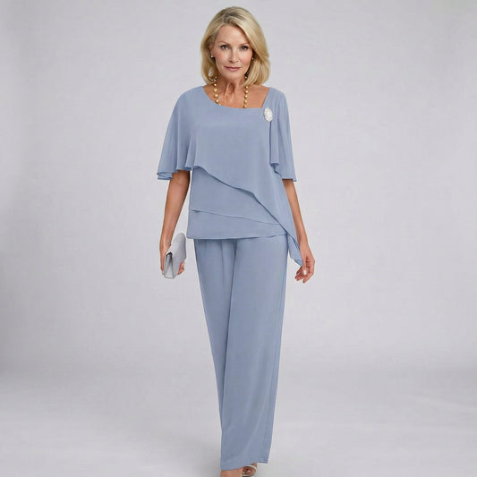 Women's Elegant Formal Wide-Leg Pant Set