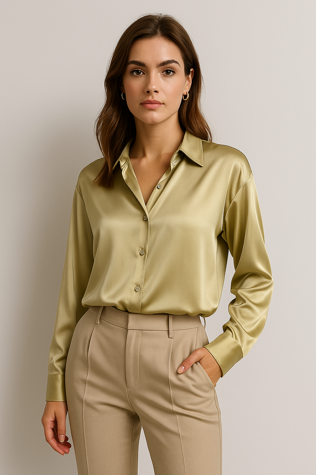 Women's Elegant, Luxurious and Versatile Shirt - Ideal for Autumn