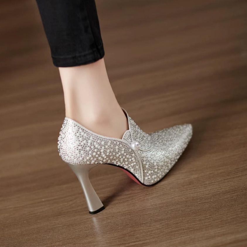 Women's Embellished Pointed Toe Stiletto Heels