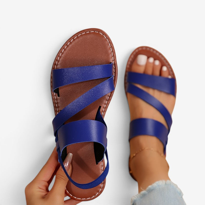 Women's Flat Sandals with Convertible Back Strap