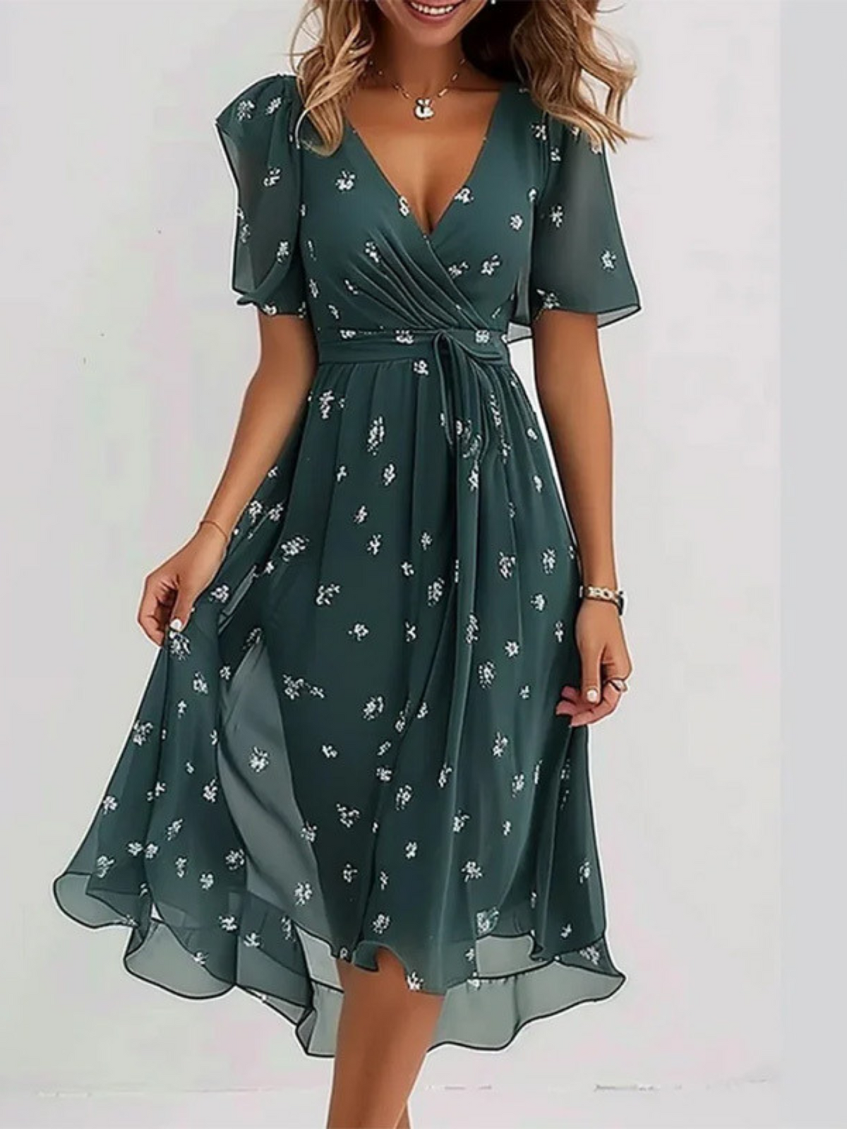 Women's Flattering Summer Dress with Tummy Coverage