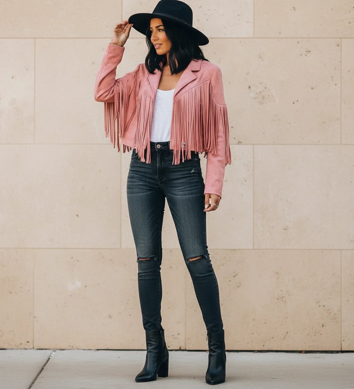 Women's Fringe Moto Jacket