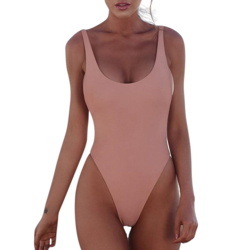 Women's High-Waist One-Piece Swimsuit