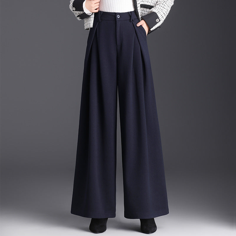 Women's High-Waisted Pleated Wide-Leg Pants