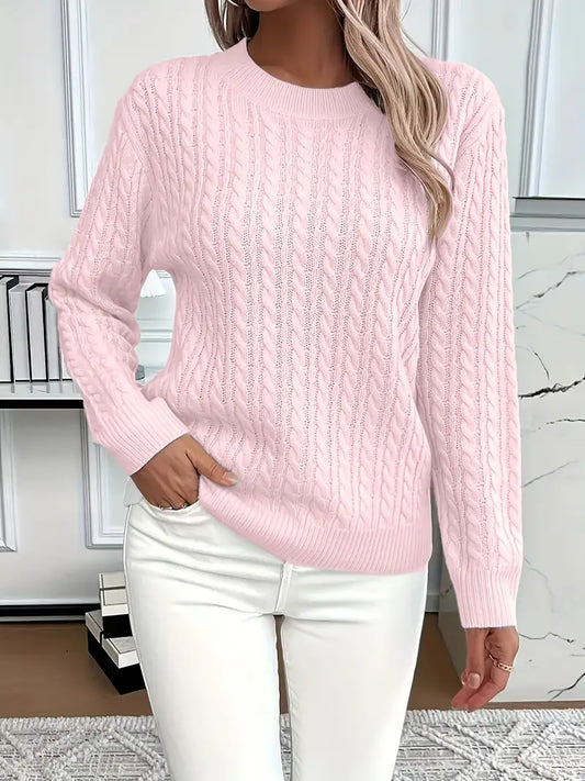 Women's Long Sleeve Cable Jumper