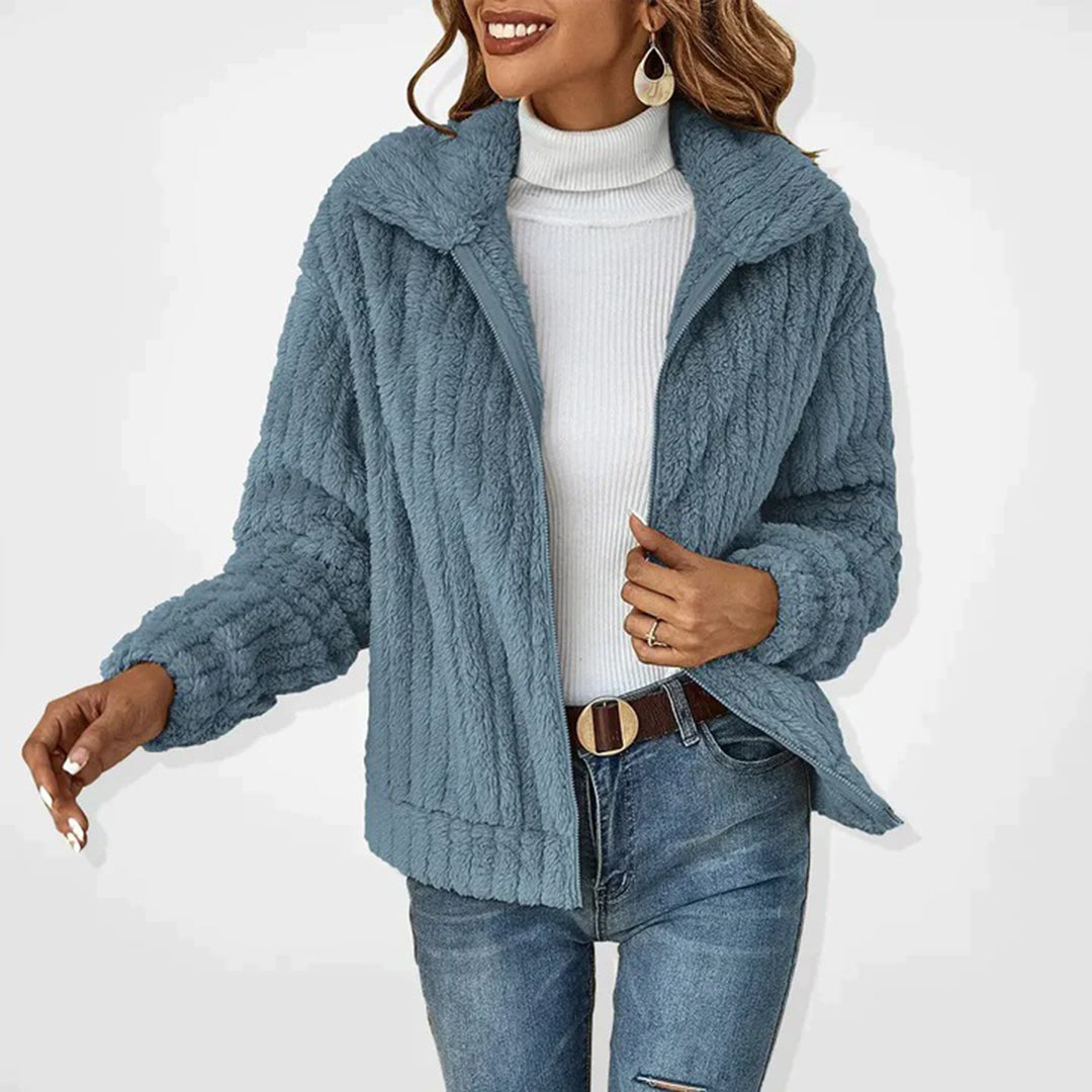 Women's Long Zip-Up Cardigan - Soft and Stylish